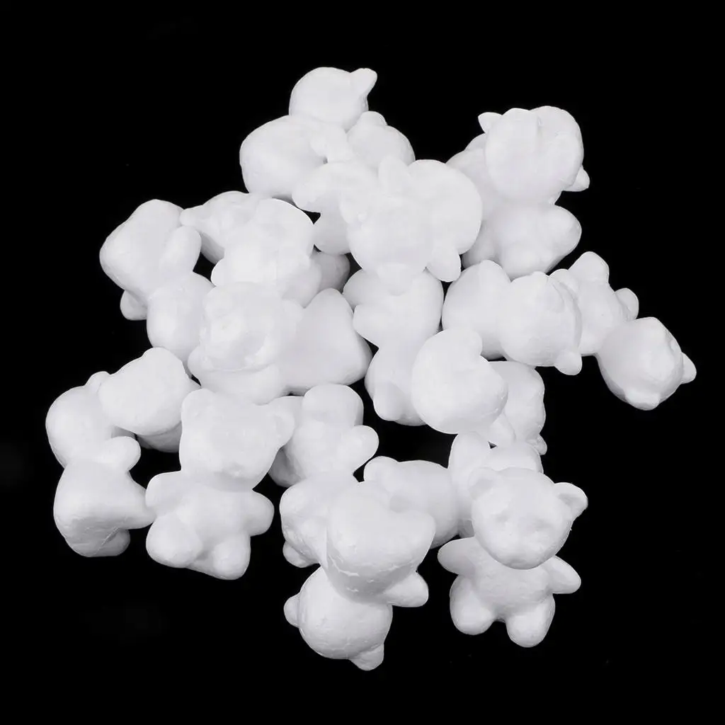 High Density Modelling Foam Bear Ornaments DIY Craft Foam for Handmade Christmas and Hallowmas Decorations