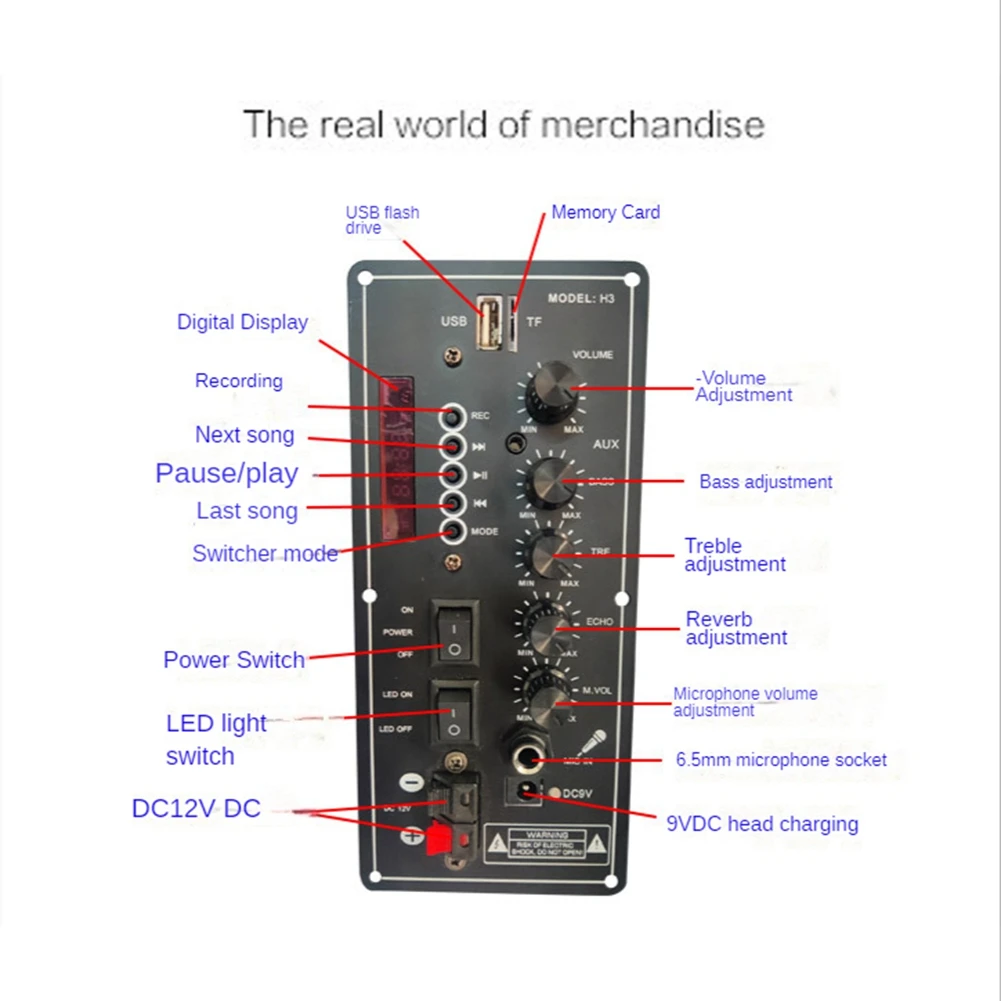 파워 앰프 보드 오디오 블루투스 앰프, USB Dac FM 라디오 TF 플레이어, 서브우퍼 DIY 앰프, 30W-120W