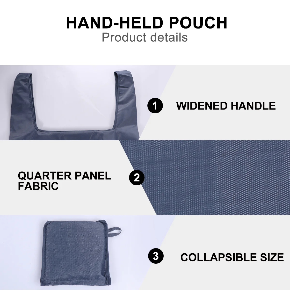 

1Set Waterproof Shopping Bag Folding Large Capacity Oxford Cloth Hand-Held Shoulder Shopping Bag 40x38x14cm Effort-Saving Load