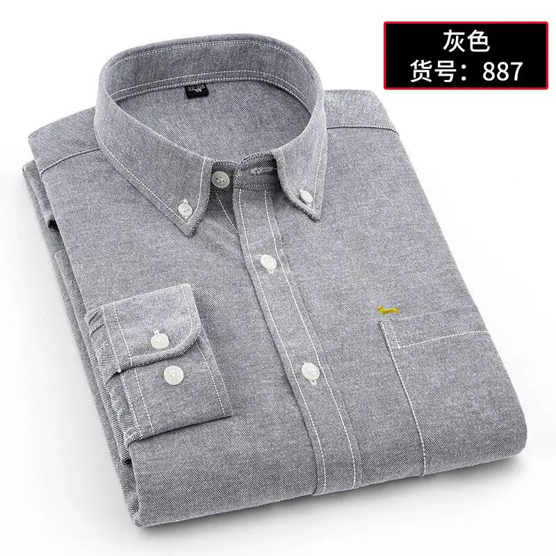 New Spring Men Blouses 60%Cotton Casual Slim Fit Harmont Embroidery Shirt Blaine Long Sleeve Shirts