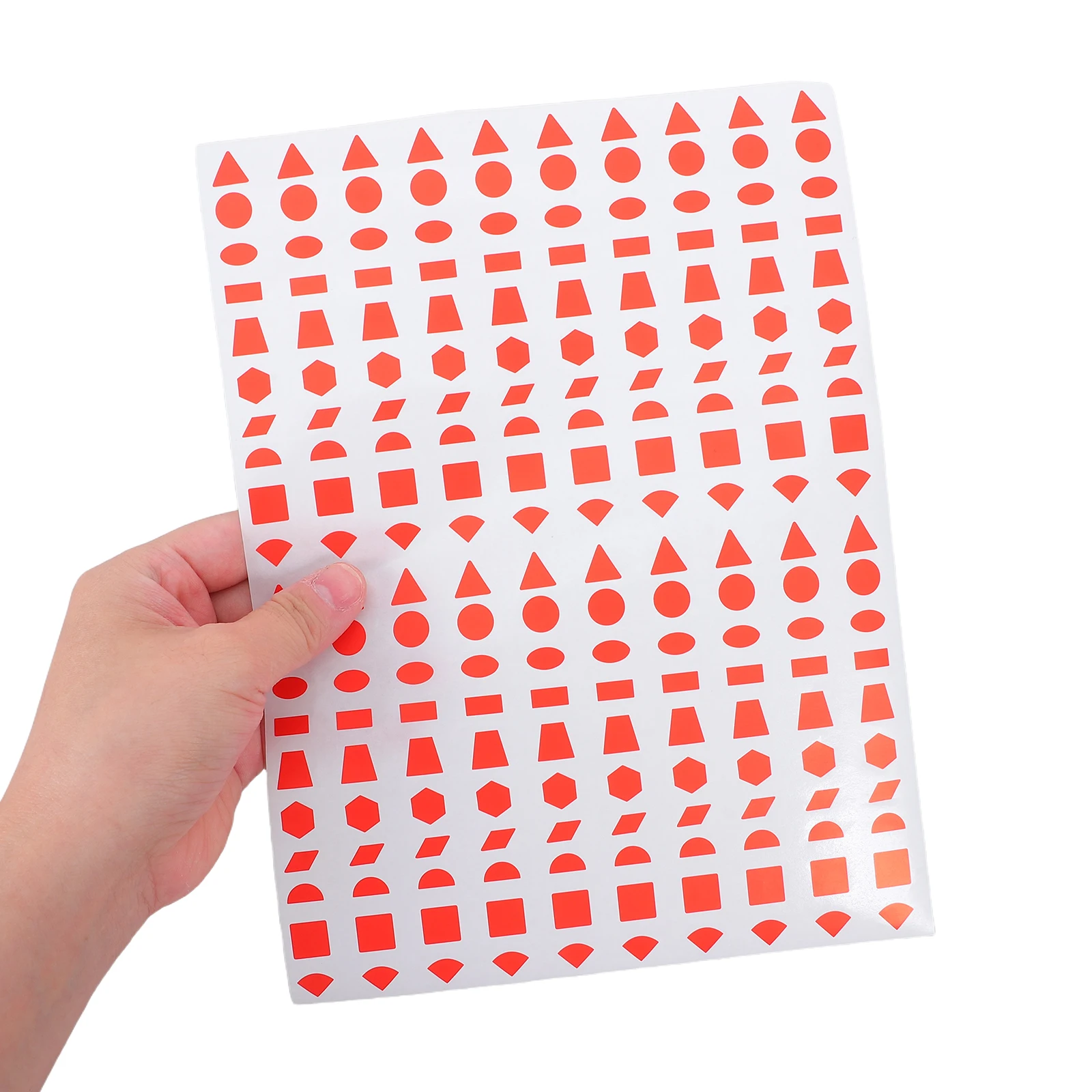 

20 Sheets Marking Stickers Geometric Shape Labels Circles Triangles Rectangles Oval Self-Adhesive Coding Decals for Office