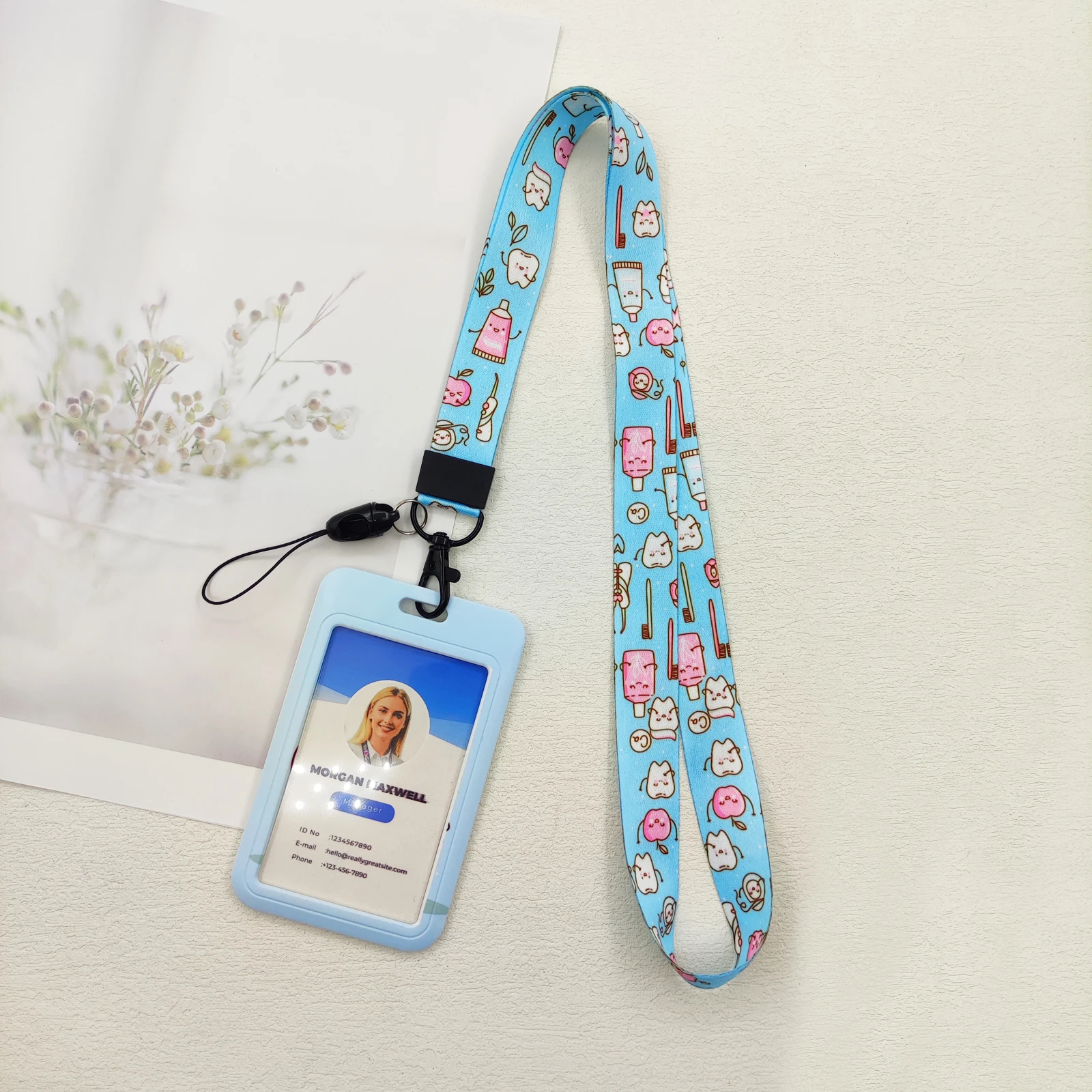 Zahnarzt Lanyard Kartenhalter Schlüsselanhänger Arzt Abzeichen Halter Umhängeband Frauen Lariat Telefon Seil Ausweishalter Zubehör – Detail 19