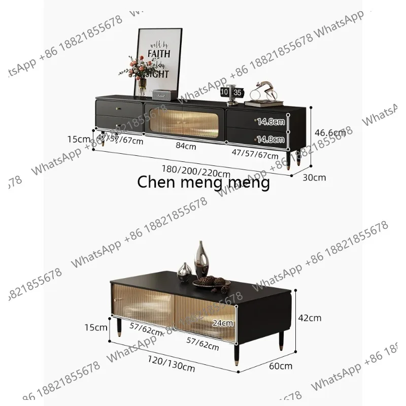 Floor-to-ceiling TV cabinet Modern simple small apartment storage locker integrated