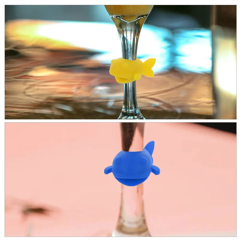 24Pcs Wine Glass Charms Set High-Quality Silicone Drink Markers for Parties Holidays Festivals Odorless Non-Slip Waterproof