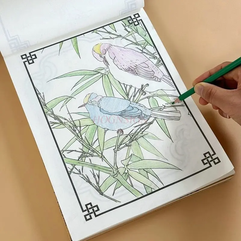 1book Introduction to Chinese white drawing, line drawing, drawing brochure, hand drawn manuscript, children's drawing book