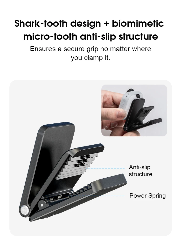 Pivot Clip Angle Quick Release Hat Mount Adapter, Go Ultra Magnetischer Rucksackhalterungsständer für Insta360 Go Ultra Zubehör – Detail 8