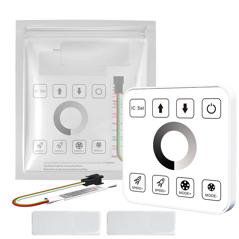 WS2811 LED 3 Pin Strip lights Controller RF Wireless Remote Control 5050 3528 Touch Panel Dimmer