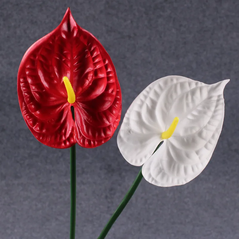 Simulation EVApe Anthurium Blume Hand Blume Flamme Home Dekoration Fotografie Requisiten Dekor Mariage