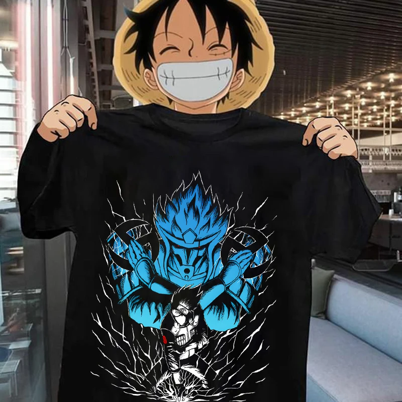 

Naruto Retro T-shirt Short-sleeved Flag Wood Kakashi with The Same Pattern Printed Top Clothes Summer Breathable