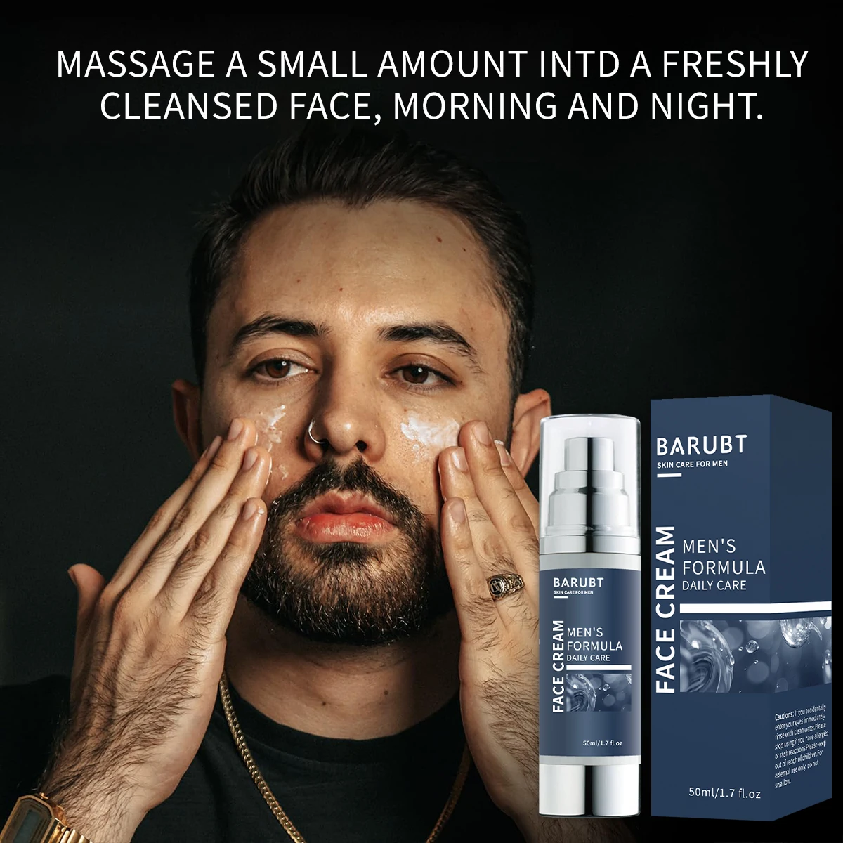 كريم ترطيب للرجال من باروبت 50 مللي كريم مرطب للعناية ببشرة الوجه كريم ترطيب للخريف والشتاء للرجال