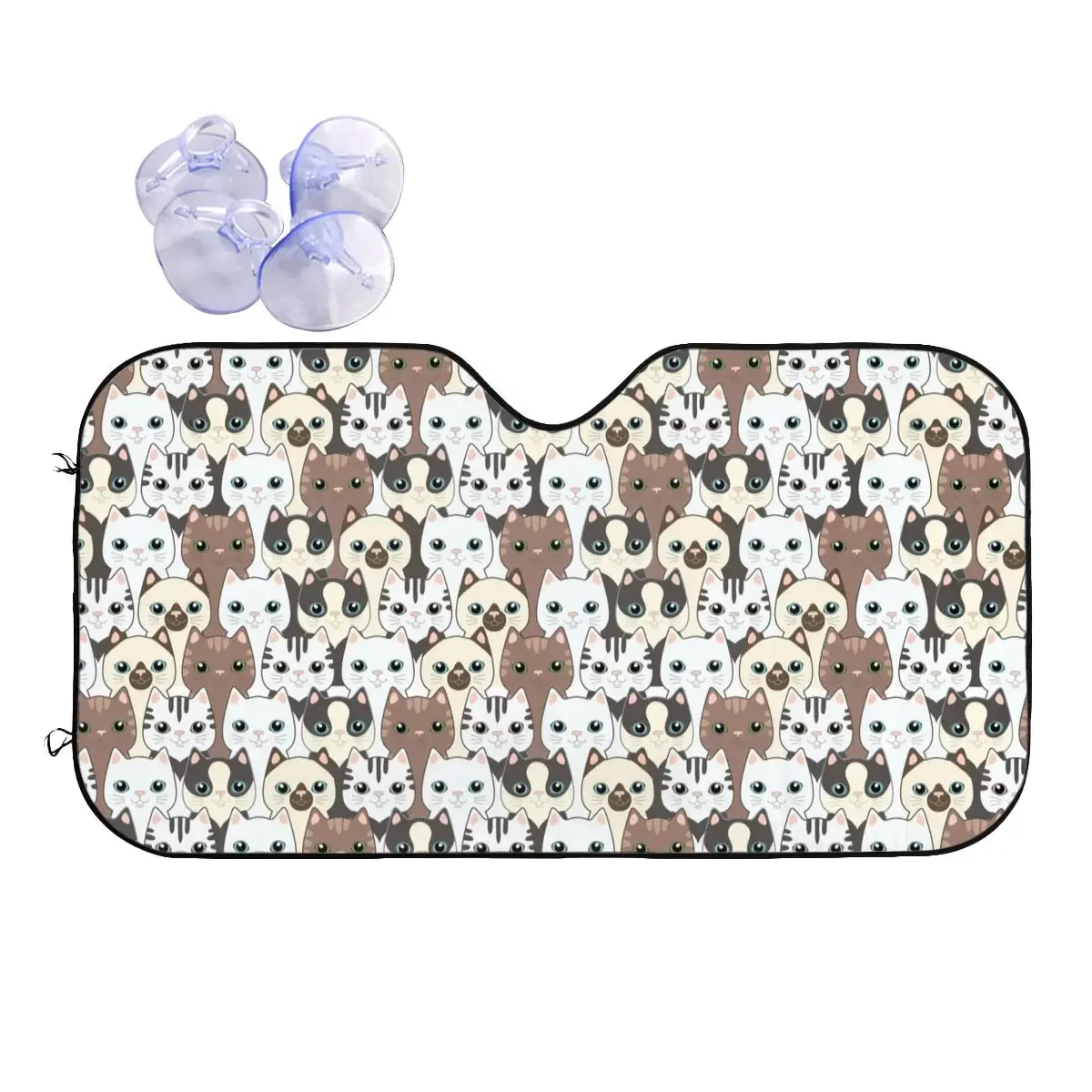 

Коллаж для кошек, полиэстер, солнцезащитный козырек, ветровое стекло 70x130 см, алюминиевая фольга для животных, солнцезащитный козырек, аксессуары, чехлы