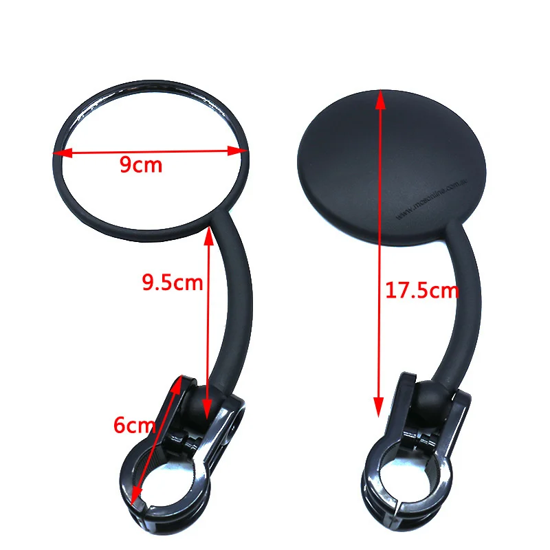 Universal 22mm Motorcycle Handlebar Mirrors Rear View Mirror Bike Handle Bar E-Bike Back Sight Rearview Mirror