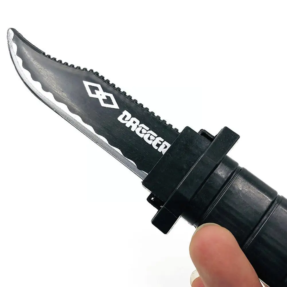 1pc Trick Dagger Knife Retractable Slide In Fun Anyoutdoor Fake Prank Walkie Prop Talkie Kids Halloween Joke A1a5