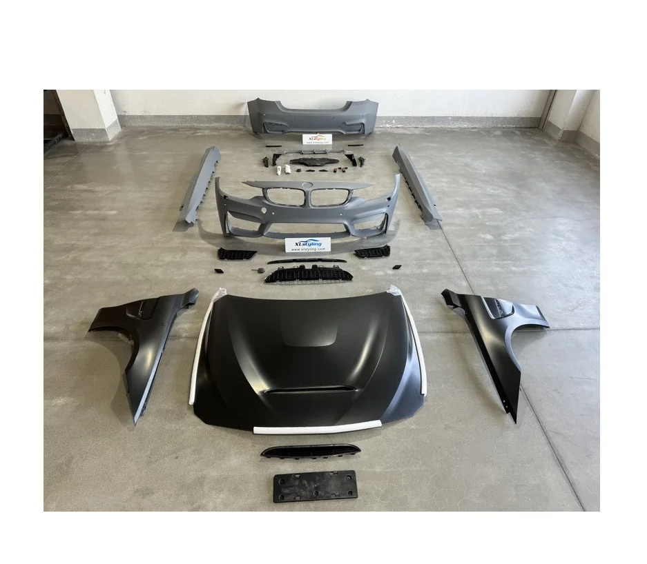 

Автомобильный модифицированный обвес в стиле M4 для BMW 4 серии F32 F36 2014-2017, обновление до M4, передний бампер, задний бампер, боковая юбка, решетка, капот