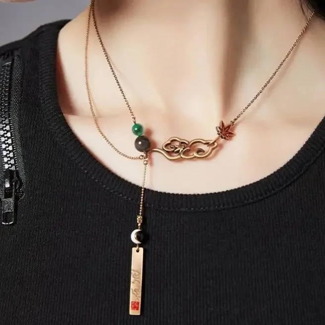 Honkai: Star Rail Dan Heng Jewelry Necklace Pendant Accessories Imbibitor Lunae Earring Clip for friend best gift