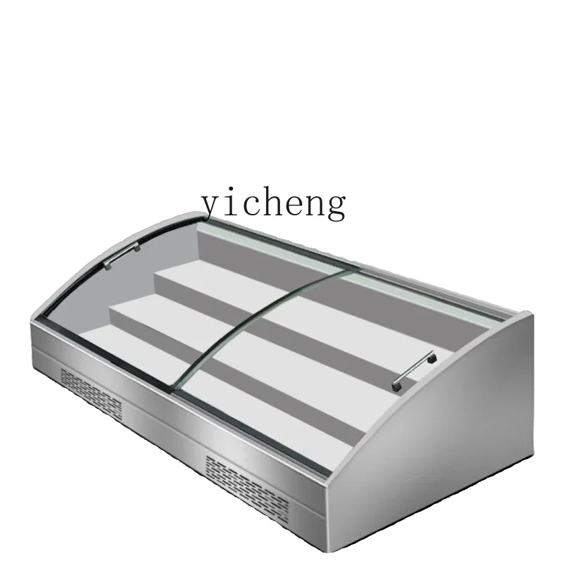 XL stainless steel a la carte display cabinet fried skewers barbecue a la carte cabinet desktop battery car refrigerated