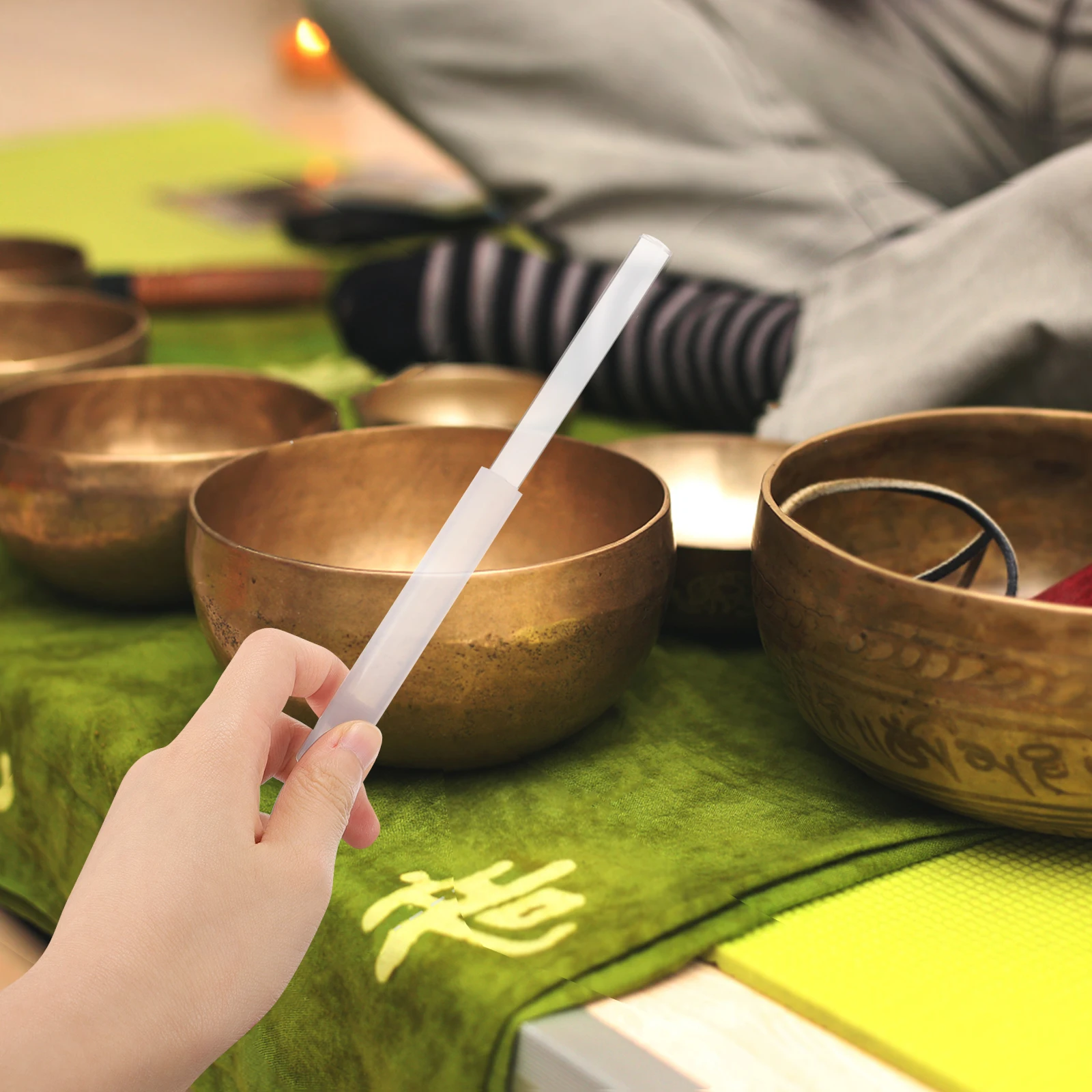 

Crystal Singing Mallet Acrylic Striker Rods Lightweight Music Therapy Singing Bowl Parts Yoga Home Use Sticks