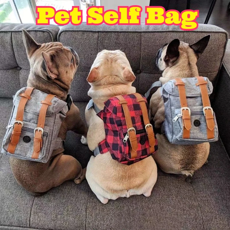 

Retro Fashion Dog Backpack French Bulldog Shiba Inu Pet Self Carry Pack Outdoor Portable Stylish Accessory Puppy Daily Walking