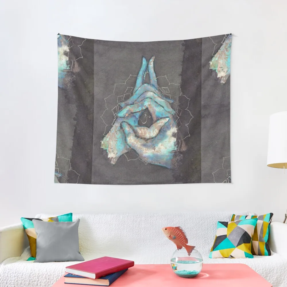 crown chakra mudra Tapestry Home Decorating Bedroom Decor Tapestry