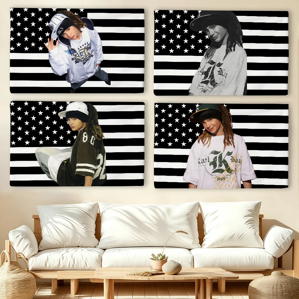 German guitarist T-Tom K-Kaulitz flag For Living Room Home Dorm Decor Wall Outdoor Camping Party Banner Gifts
