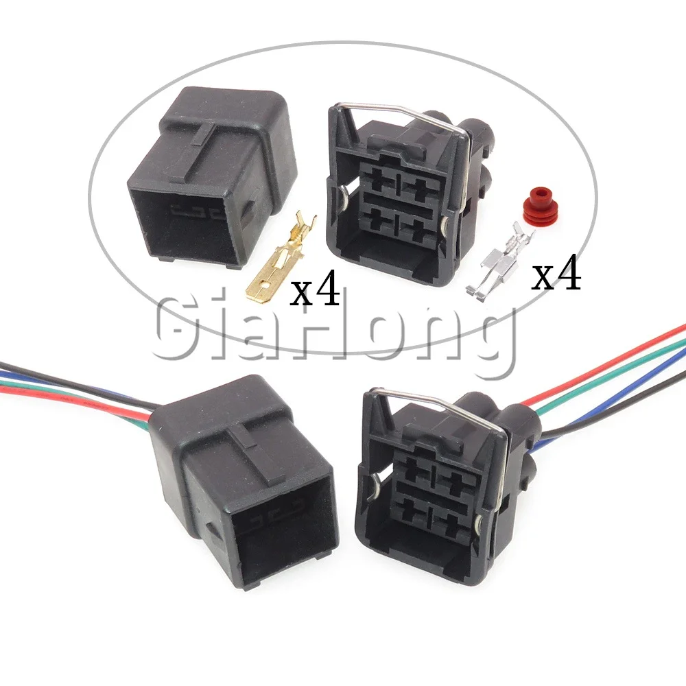 1 Set 4 Ways Auto Parts 357941165 AC Assembly Automobile Large Current Wire Cable Socket Car High Power Electrical Connector
