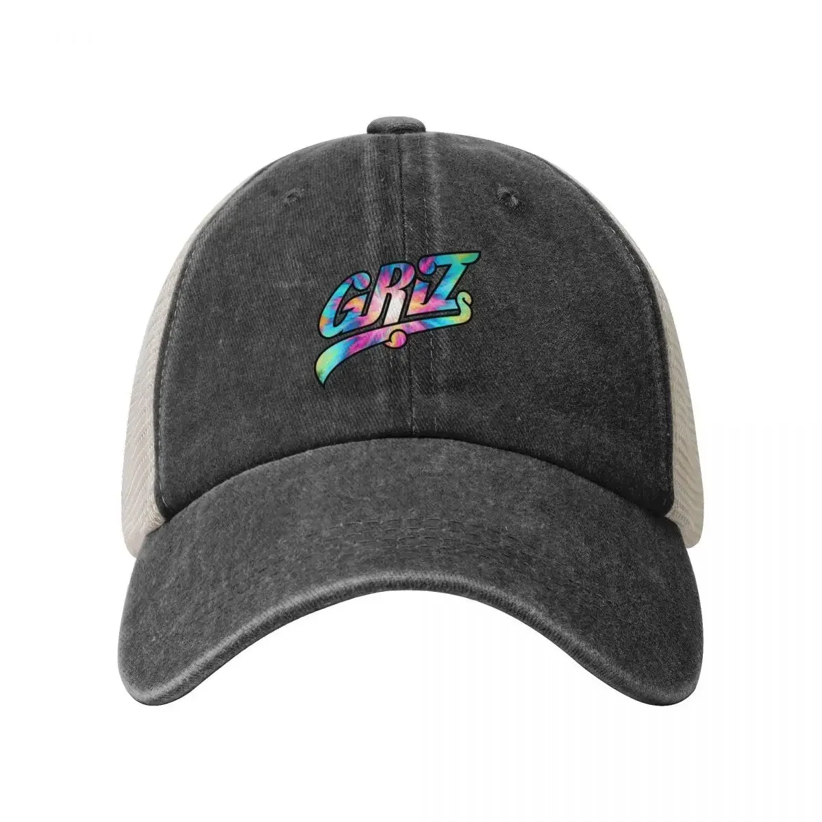 GRiZ Logo- Rainbow Pixel Tie-Dye Print Baseball Cap Brand Man cap tea Hat western Hat Men's Caps Women's