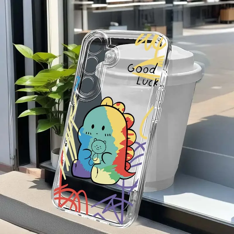

Cute Dinosaur Cat For Samsung Galaxy A73 A72 A71 A55 A54 A53 A52 A51 A33 A25 A22 A15 A14 A05 TPU Transparent Phone Case