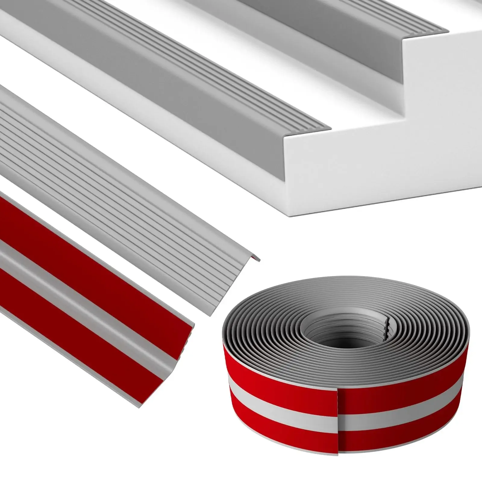 1PC 1/2m L-shape  Stair Edge Protector Step Anti-skid Tape PVC Wrapped Corner Pressure Edge Strip for Indoor&Outdoor