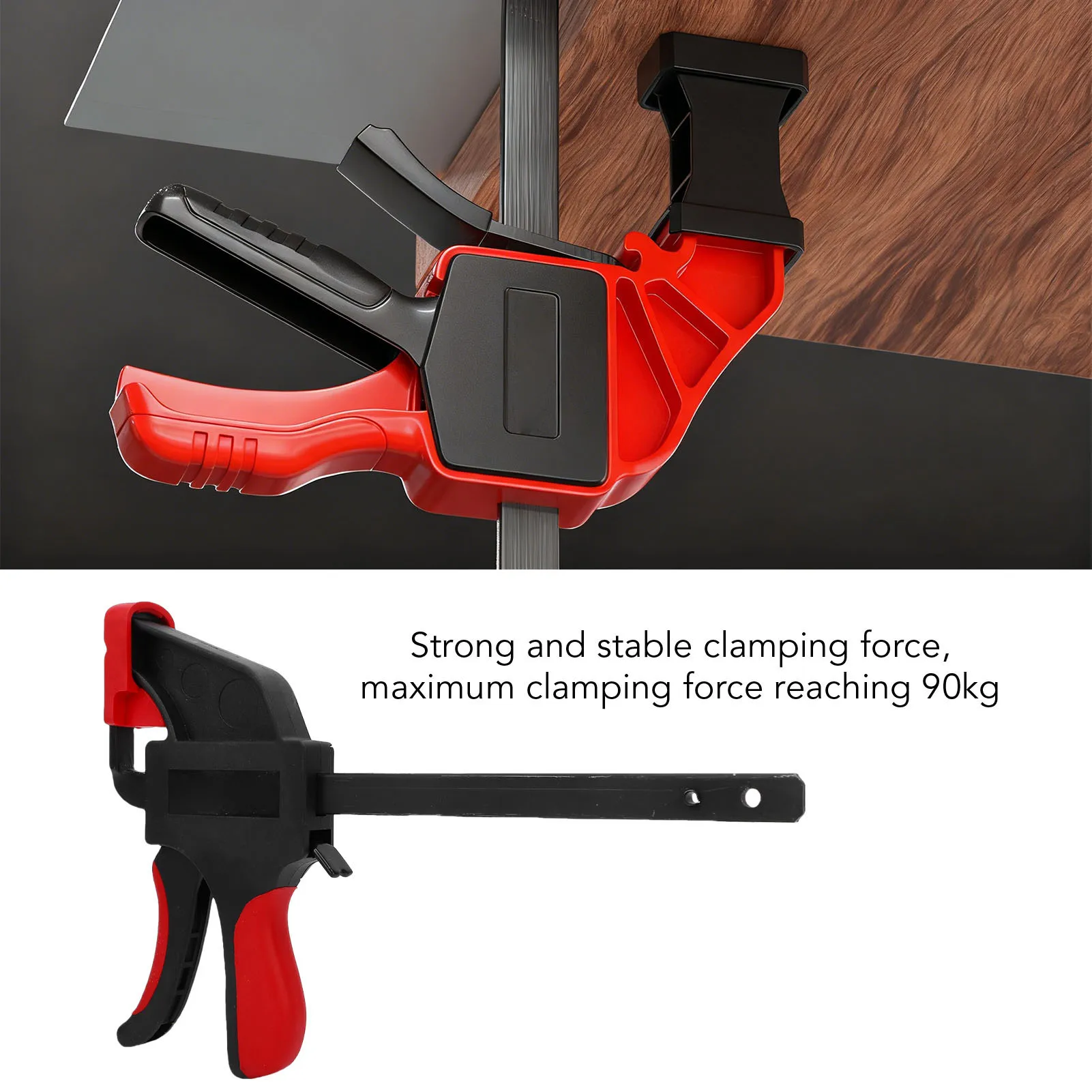 90kg Clamping Force Quick Release Track Clamp Fit for Makita Circular Saw Track Guide System Thin Design for Secure Woodworking view 2