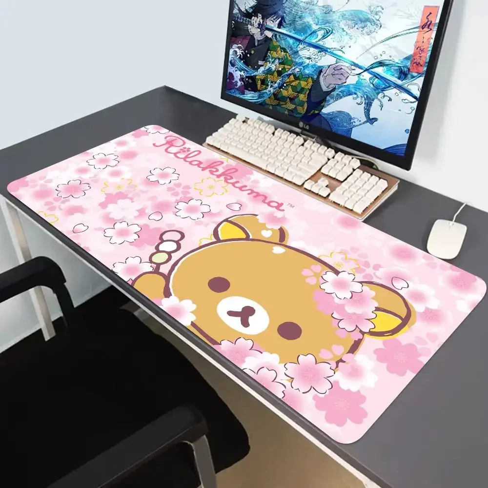 

Kawaii Game Rubber Mat Cute Mousepad Non-slip Table Mat Anime Pink Rilakkuma Office Computer Accessories Speed Desktop Mouse Pad