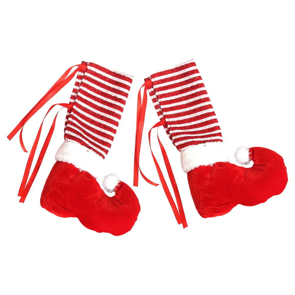 

2 Pcs Table Leg Cover Chair Feet Christmas Decor Dining Protectors Chairs Covers for Furniture Decorations