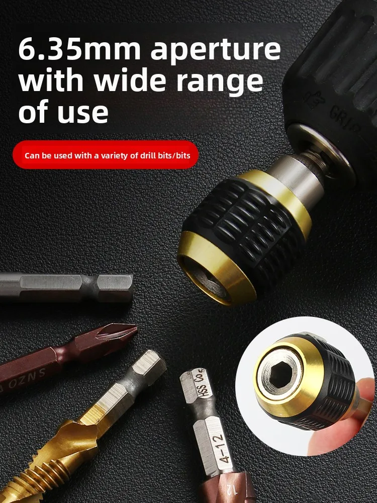 Compact Hex Shank Quick-Change Adapter Socket Bit Converter for Electric Drill & Power Drill Accessories Workshop Projects