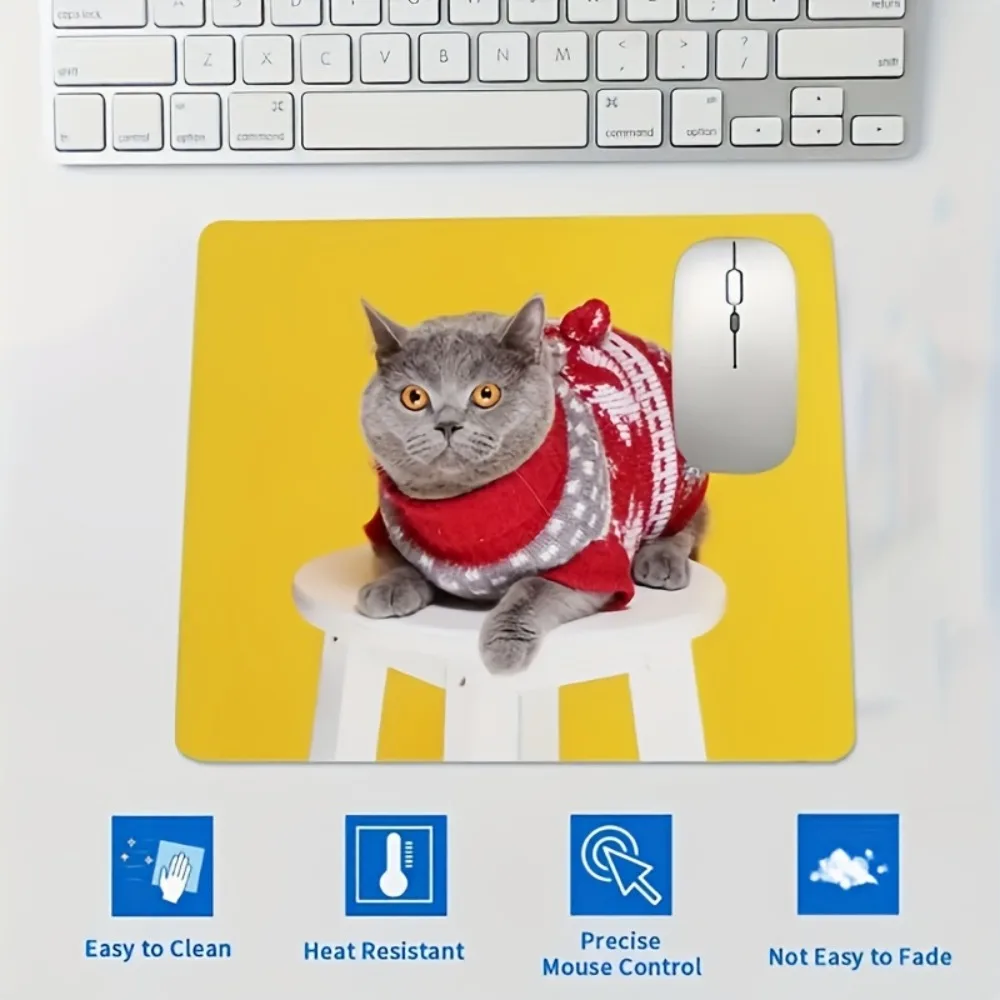 Premium Single Sublimation Blank Mouse Pad, Anti-Slip Heat Transfer Office Mat