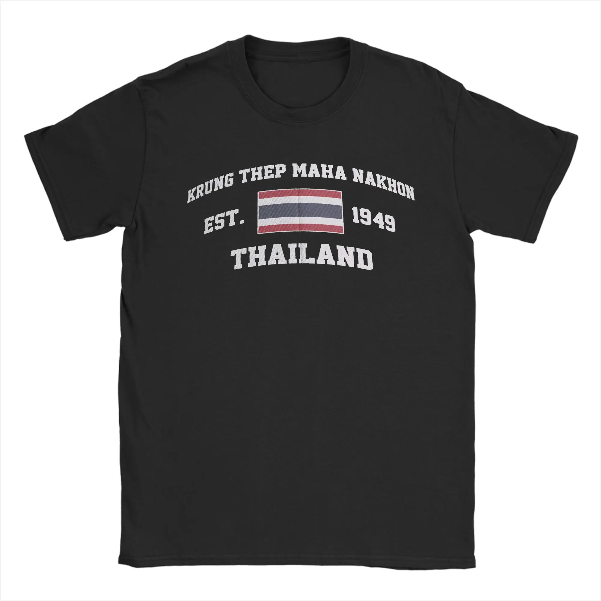Thailand EST.1949 Krung Thep Maha Nakhon Capital  Men's T Shirt  Funny Tees Short Sleeve O Neck T-Shirt Cotton Classic Clothes