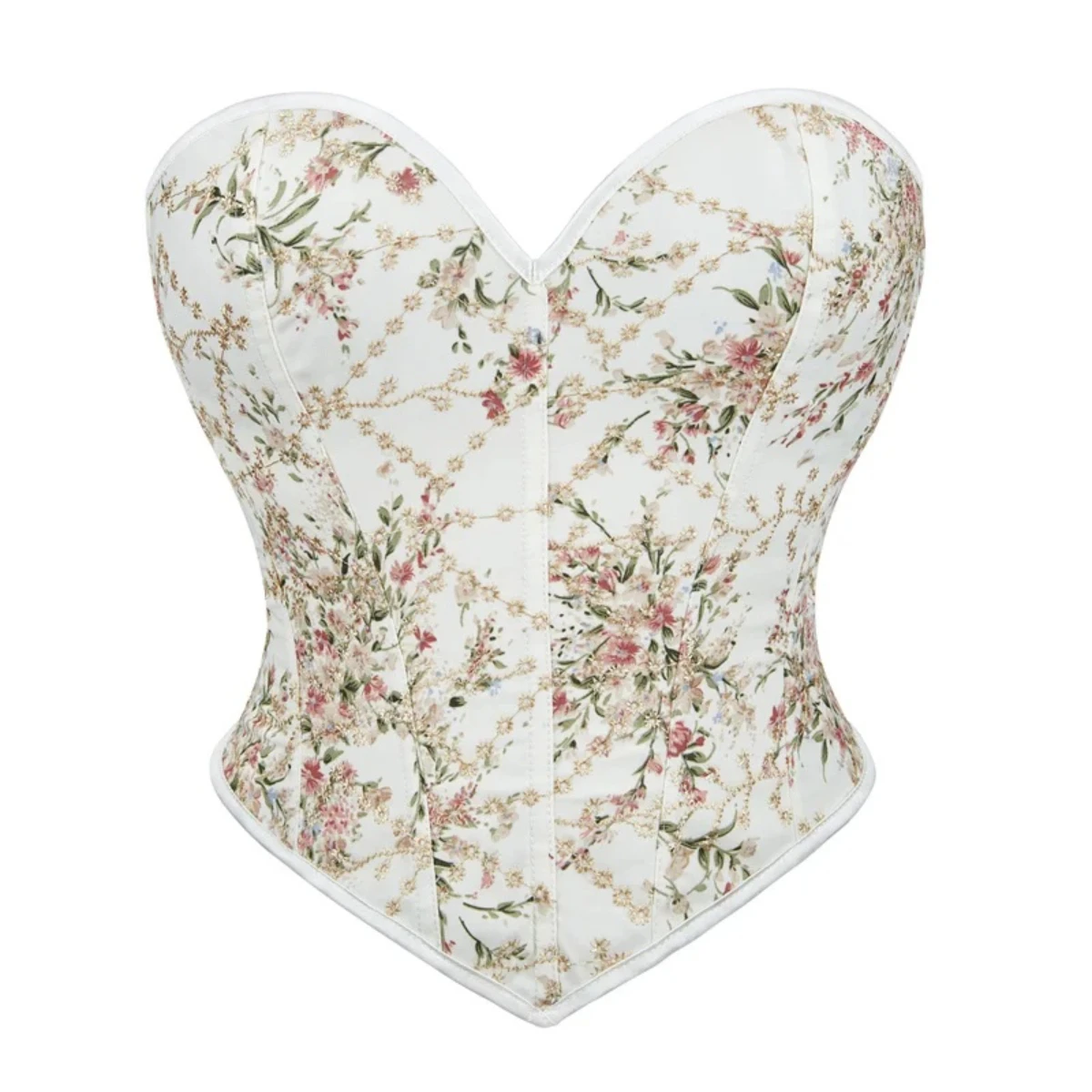 

Floral Corset For Women Sexy Lace Up Overbust Fishbone Bodyshaper Tops Slim Fit Korset Hollow Out Lingerie Bustier Shapewear Top