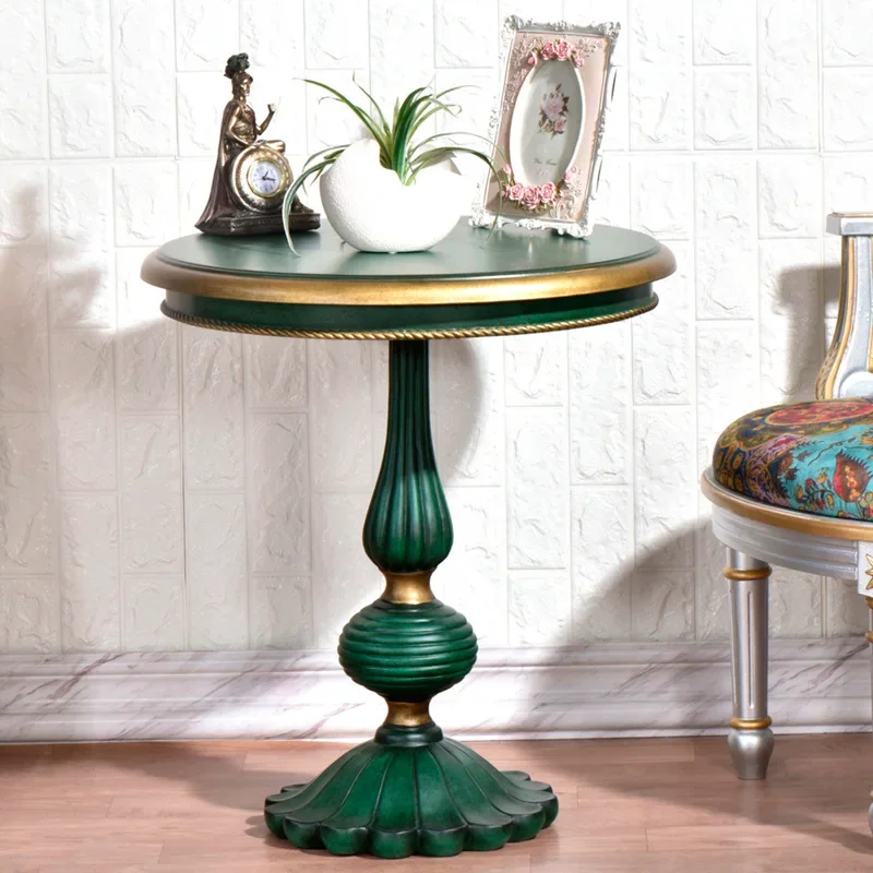 

DSA American solid wood edge table American small coffee table balcony small tea table chair living room garden coffee