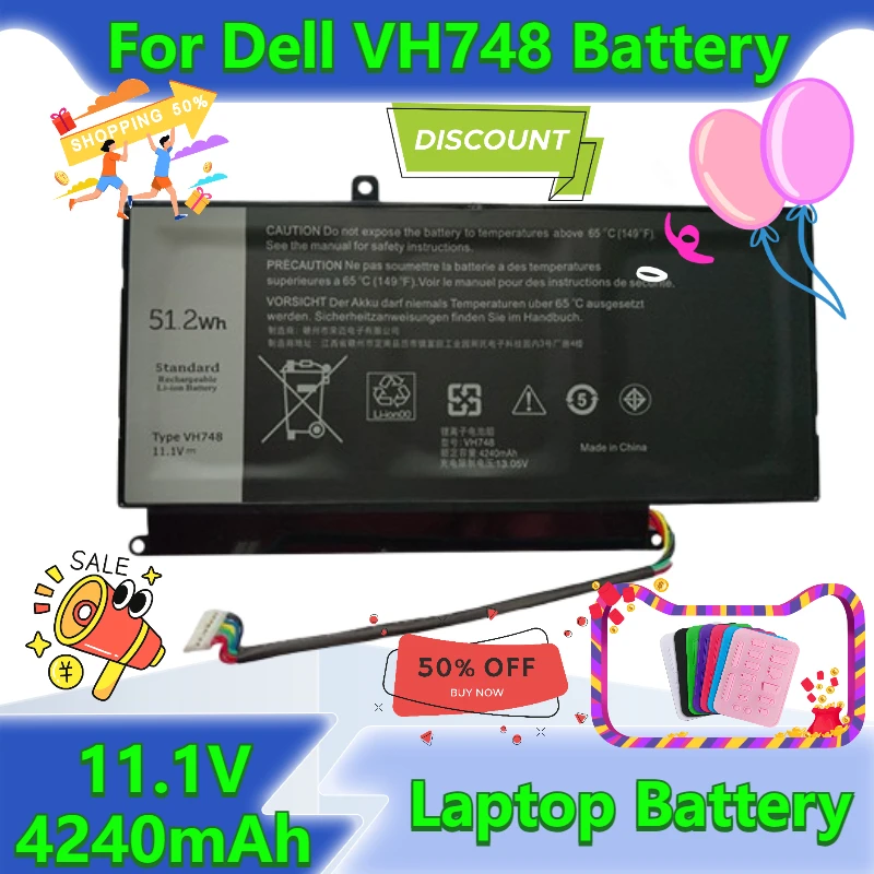 

11.1V 4240mAh for Dell VH748 Vostro 5460 5470 5560 14 5439 P41G Laptop Battery