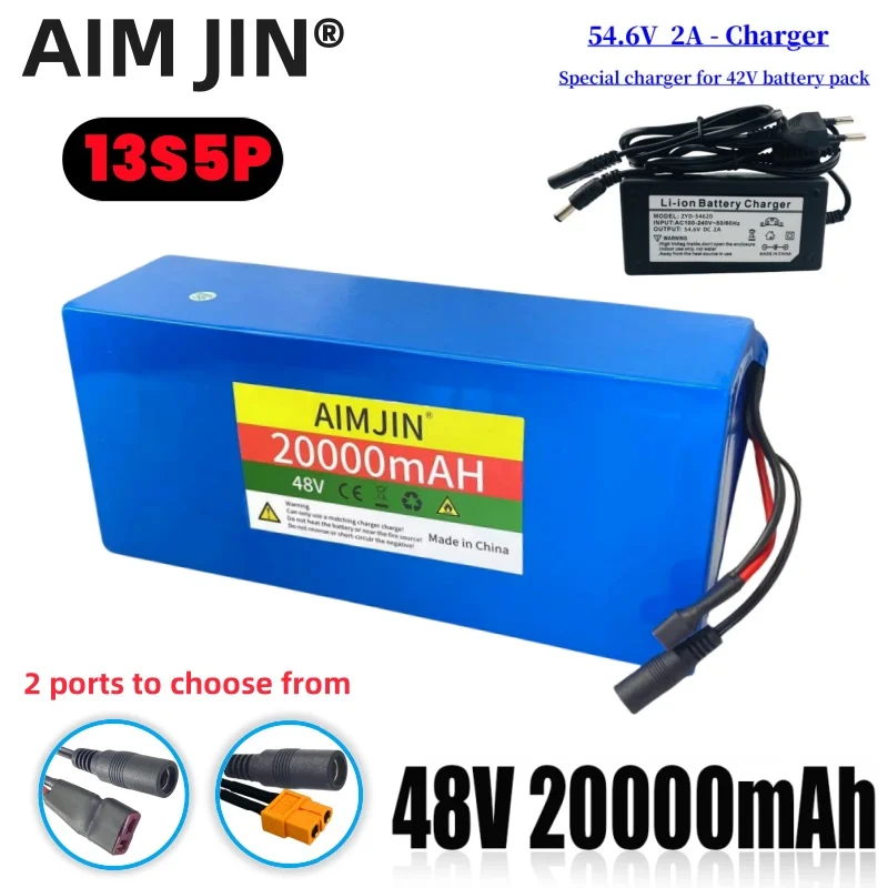 AIMJIN 13S5P 48v 20ah new original 500-1000W lithium battery uses most vehicles and supports product customization