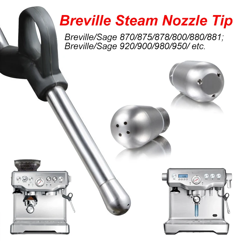 Coffee Maker Steam Nozzle 3/4 Hole Nozzle Milk Foam Spout Steam Wand Tip For Sage Breville 870/875/878/920/980 Espresso Machine