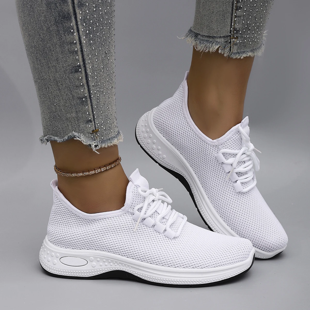 أحذية نسائية صيفية مسطحة شبكية قابلة للتنفس أحذية نسائية أحذية رياضية كاجوال، شحن مجاني للتخليص