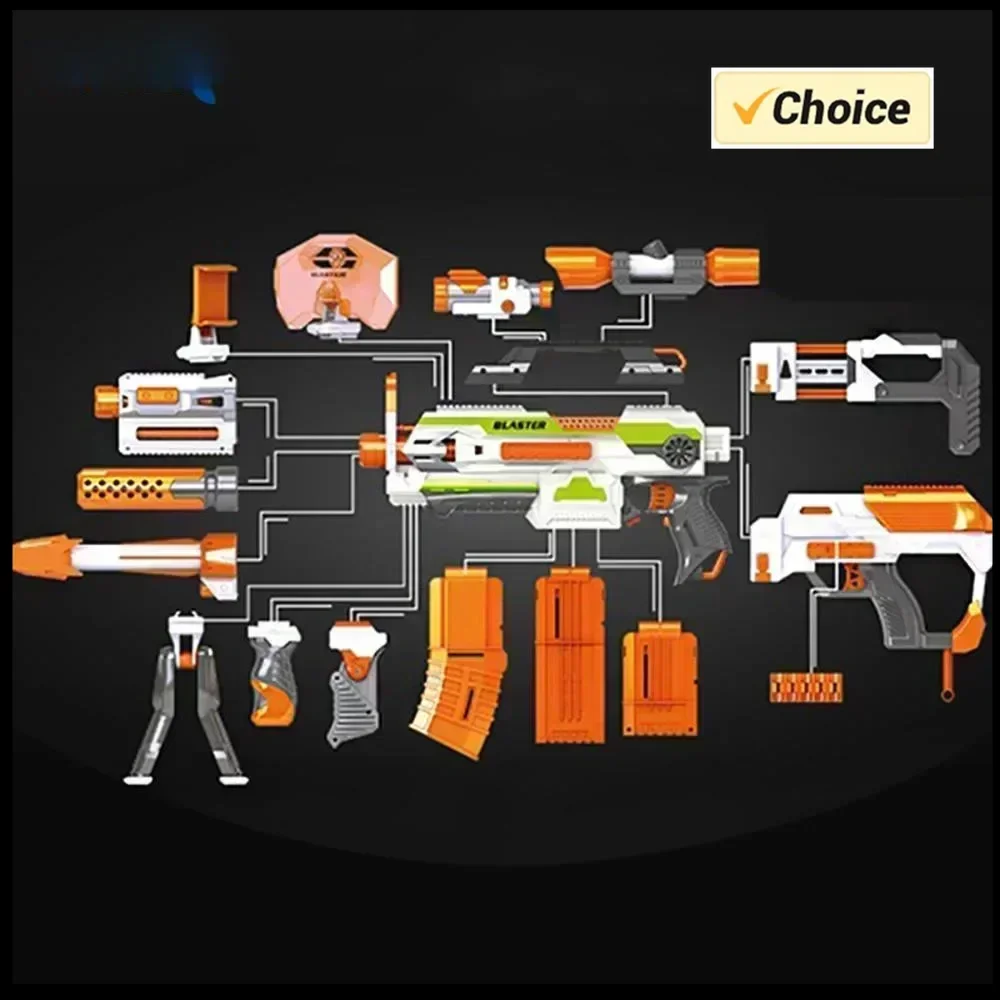 ToyGunCompatible ดัดแปลงชิ้นส่วนท่อไอเสีย Sighting อุปกรณ์สําหรับของเล่นปืน N-strick Elite Series DIY Assembly อุปกรณ์เสริมสําหรับเด็ก