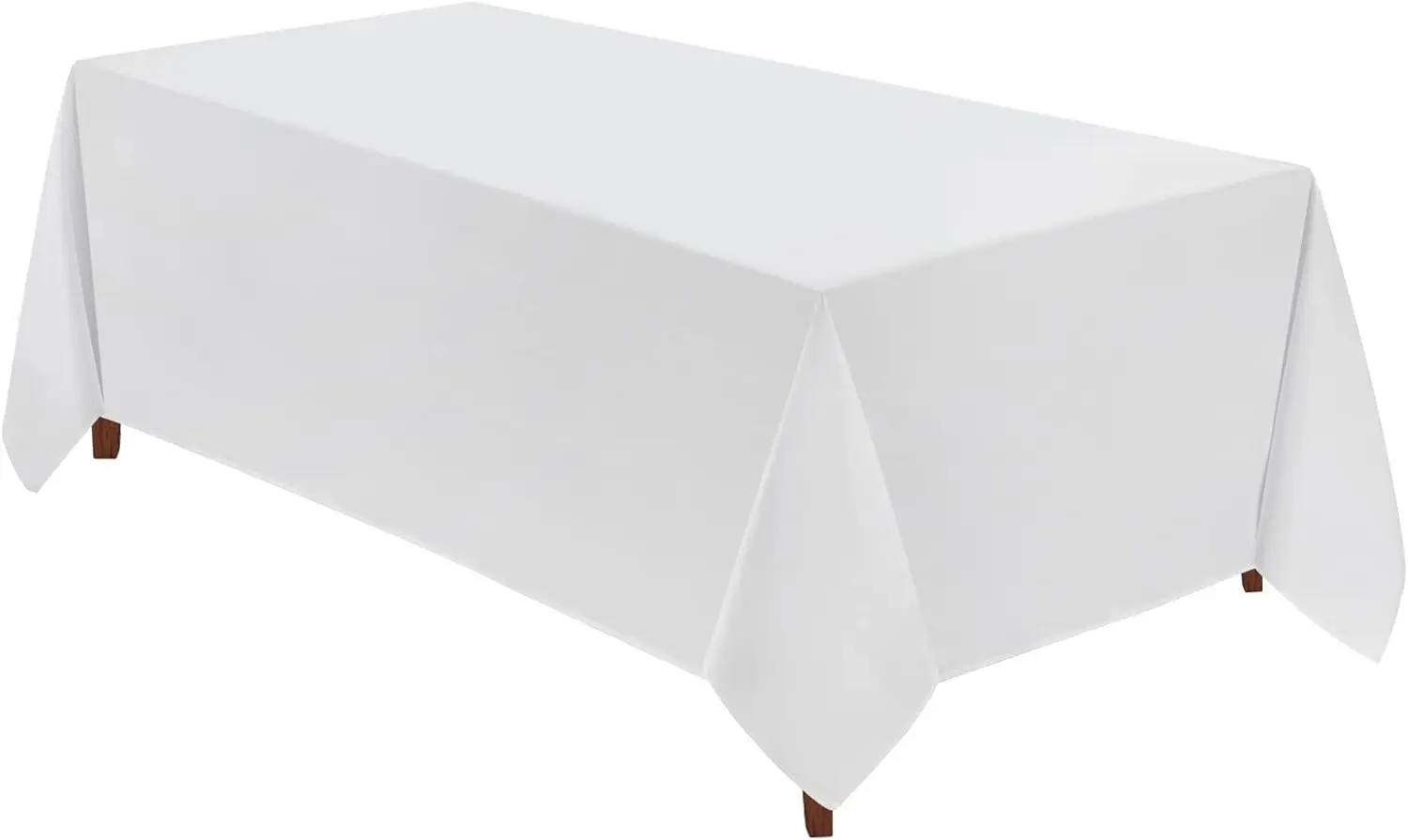 

Table Cloth 10 Pack 90 * 156inch Rectangle Tablecloth Polyester, Stain Wrinkle Resistant Polyester Dining Table Cover (White)