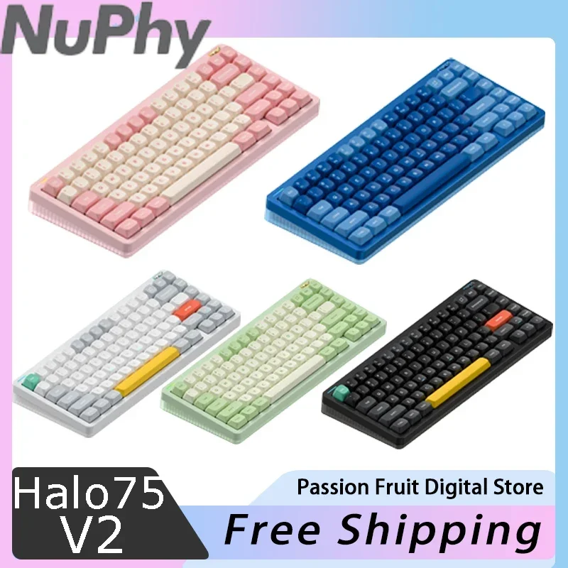 Nuphy Halo75 V2 Bluetooth three-mode mechanical keyboard POM positioning plate hot-swappable Gasketstructure mechanical keyboard