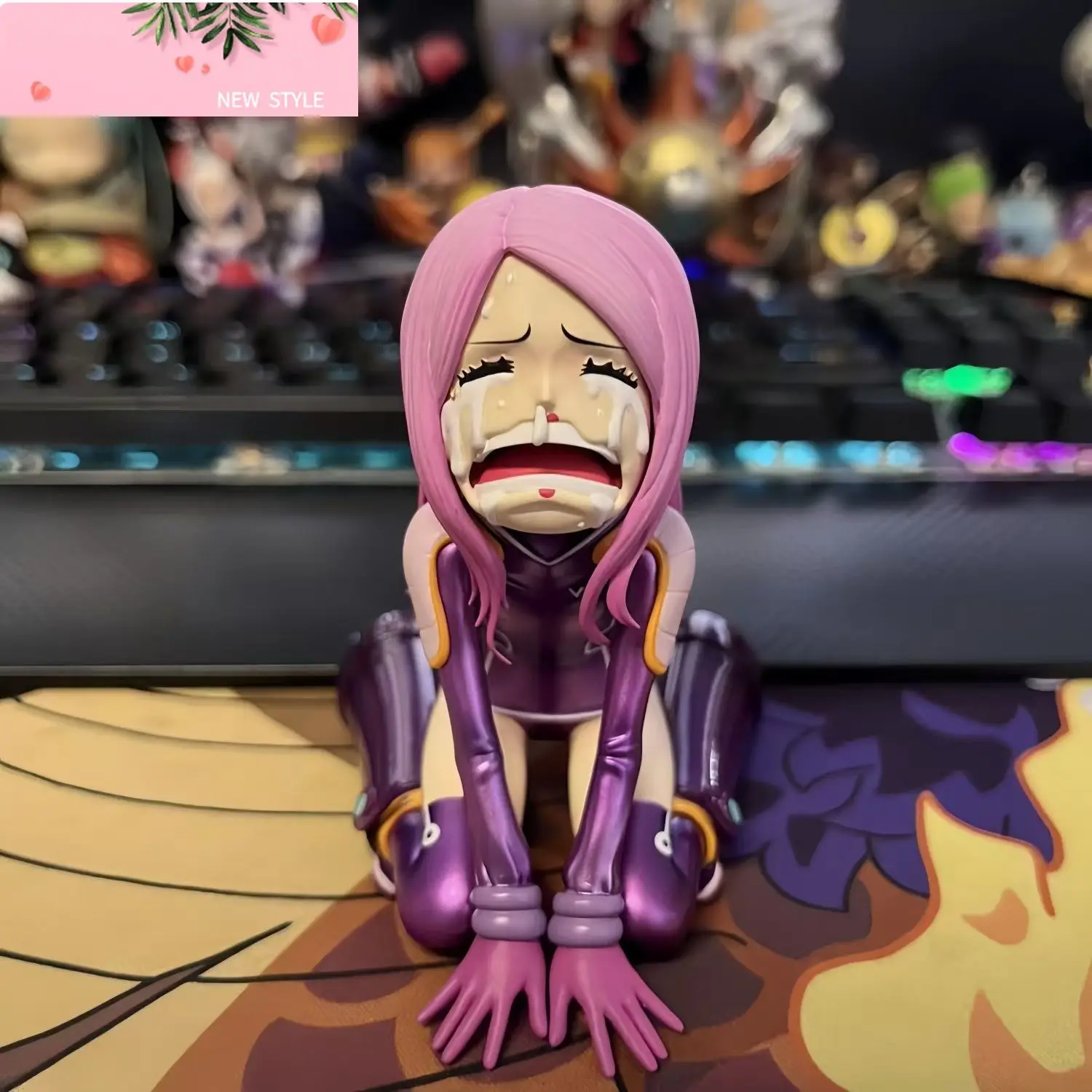 

12cm Anime One Piece Figure Crying Jewelry Bonney Action Figures Egg Tip Island Pvc Collection Model Statue Toys Doll Kids Gifts