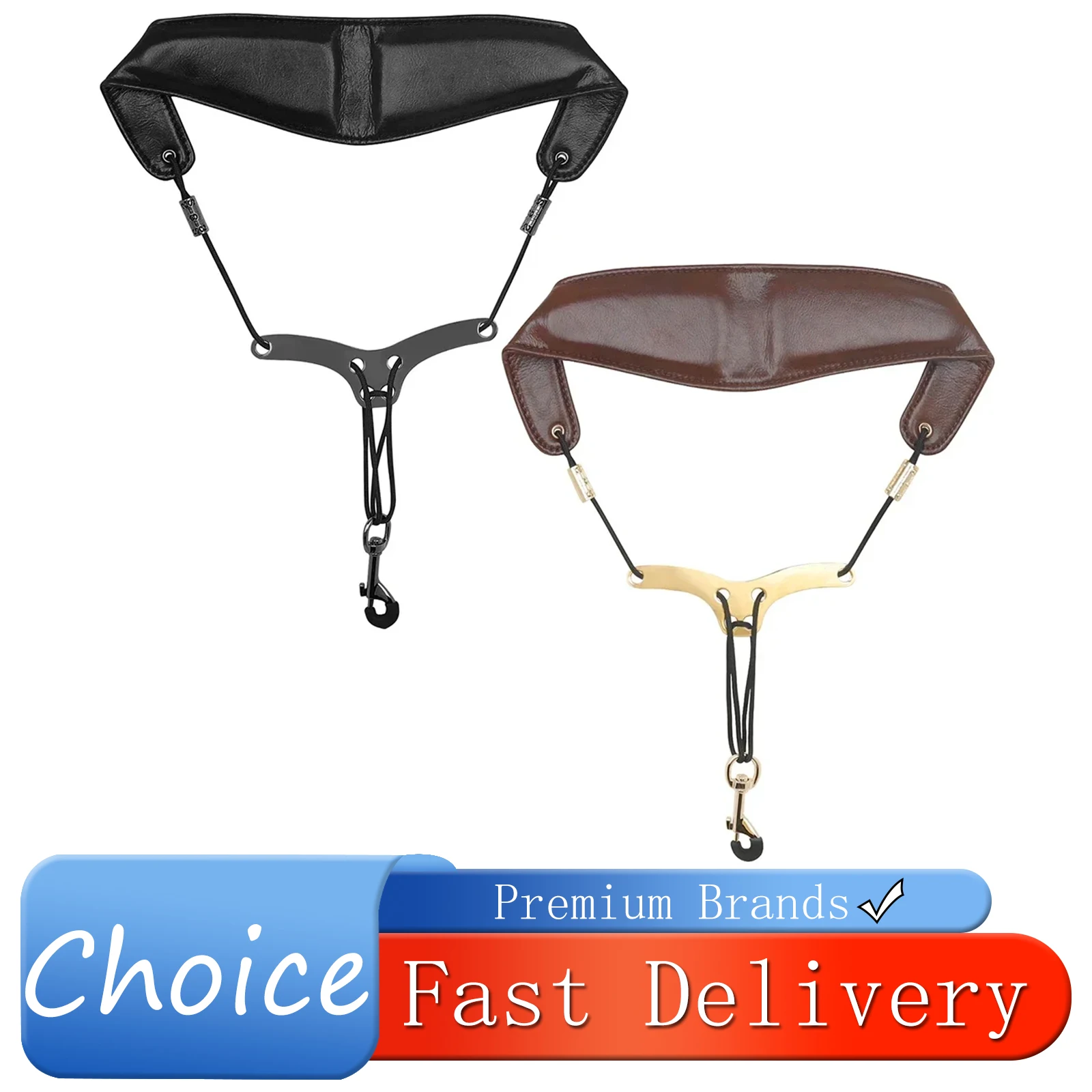 

Ремень для саксофона SLADE, кожаный, регулируемый, удобный, мягкий, с подкладкой, нескользящая металлическая застежка, запчасти для саксофона