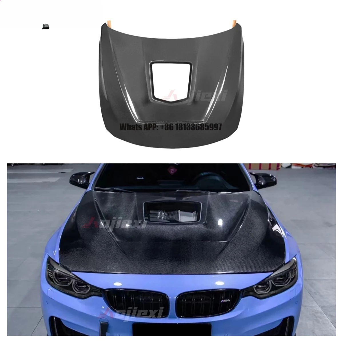 

Горячая распродажа: Прозрачный капот из карбона в стиле IMP для BMW F80 F82 M3 M4, комплект обвеса из карбона
