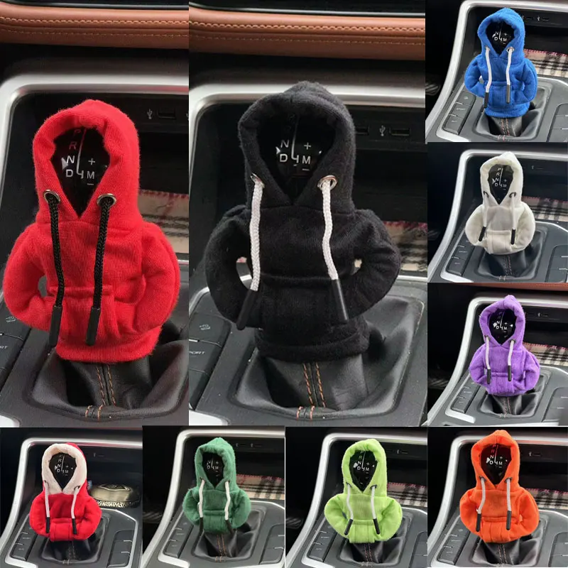 1PC Car Gear Shift Hoodie Cover Shift Cover Gear Handle Decoration Fits Manual Automatic Car Shift Lever Interior Decor Ornament image 2