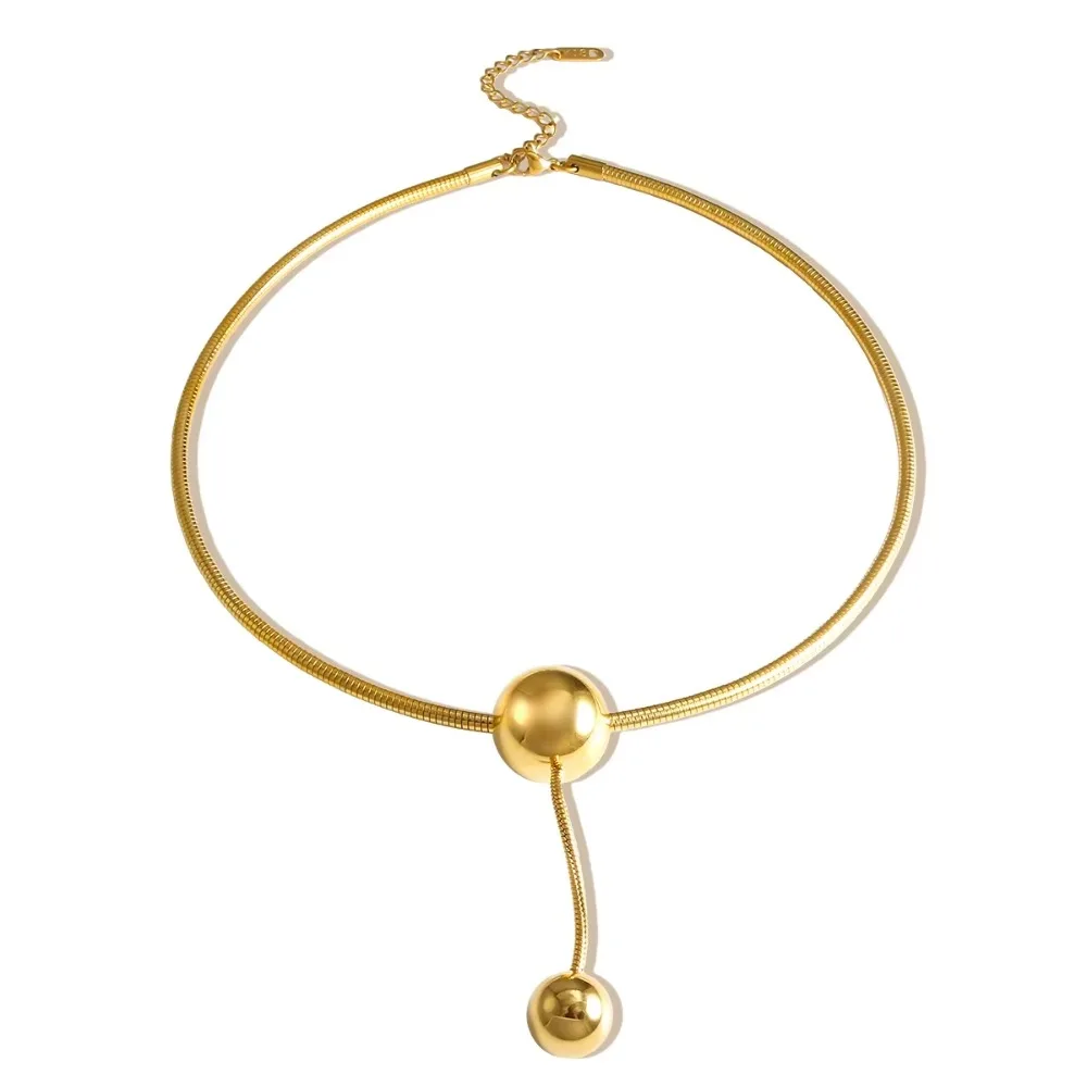 

JINHUI Stainless Steel Gold Color Collar Necklace A