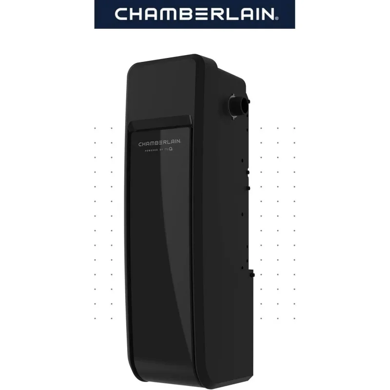 CHAMBERLAIN RJO101MC Ultra-Quiet Wall Mounted with Battery Backup and LED Lighting Garage Door Opener, 36 pounds, Black