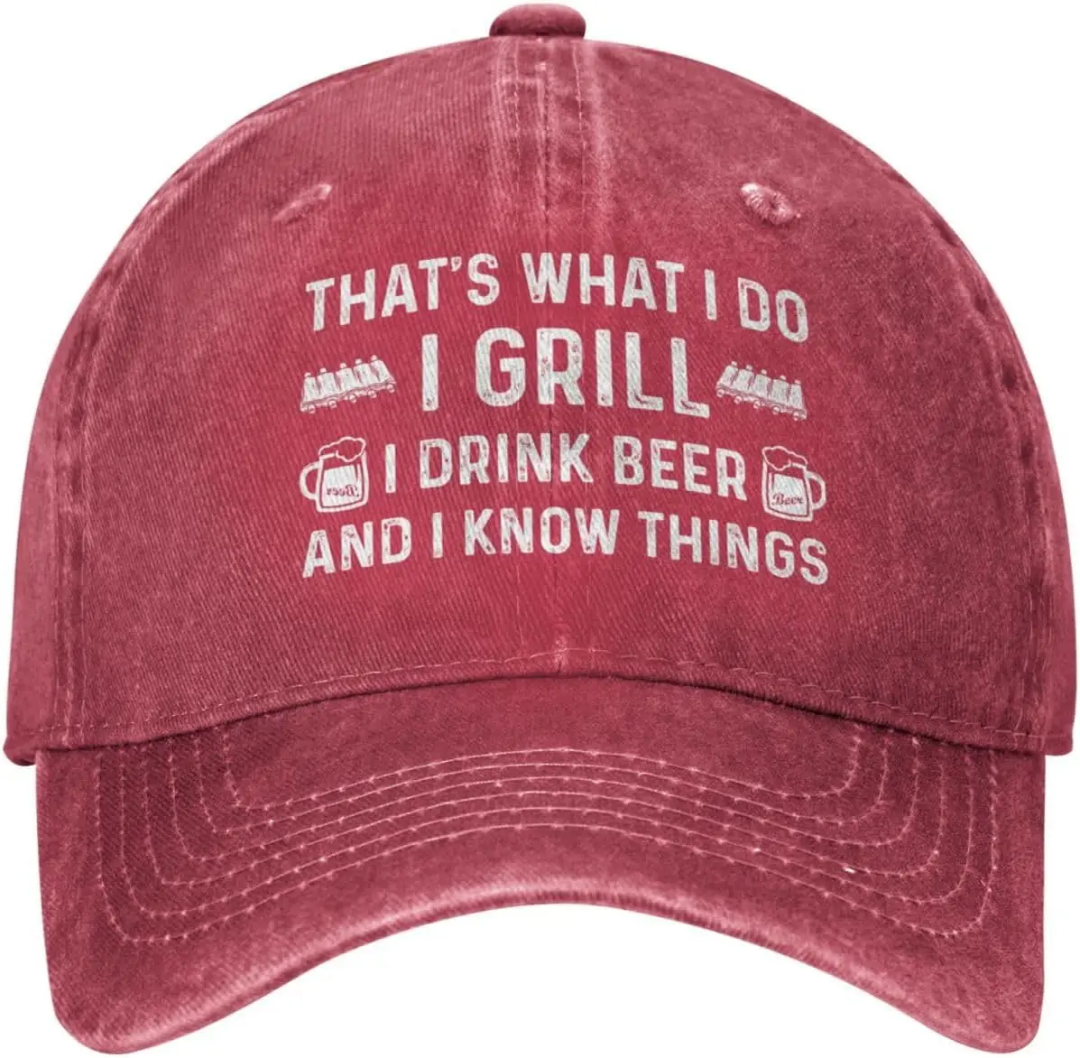 Funny Hat That's What I Do I Grill   Drink Beer and  Know Things Hat Men Baseball Cap Cute Cap